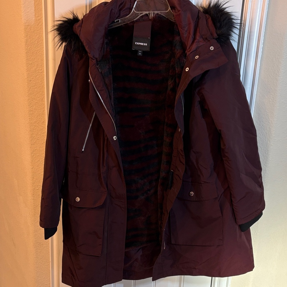 Express Women's Deep Burgundy Ski Jacket